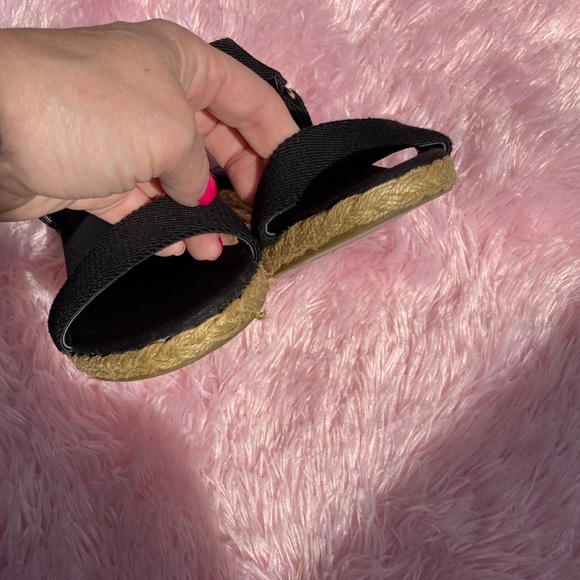 Chaps canvas espadrille style sandals with 2” heel size 9 - Picture 7 of 9